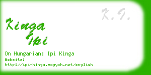 kinga ipi business card